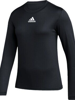 Adidas Women’s Long Sleeve T-Shirt Athletic Stretch Activewear Tee Black